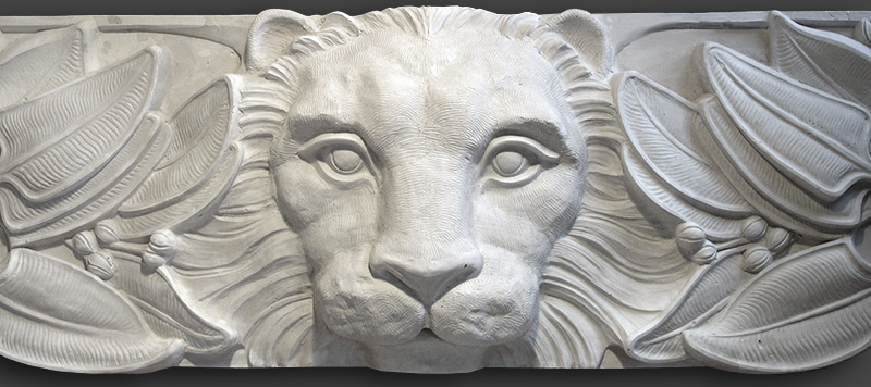 Гипсовая скульптура льва